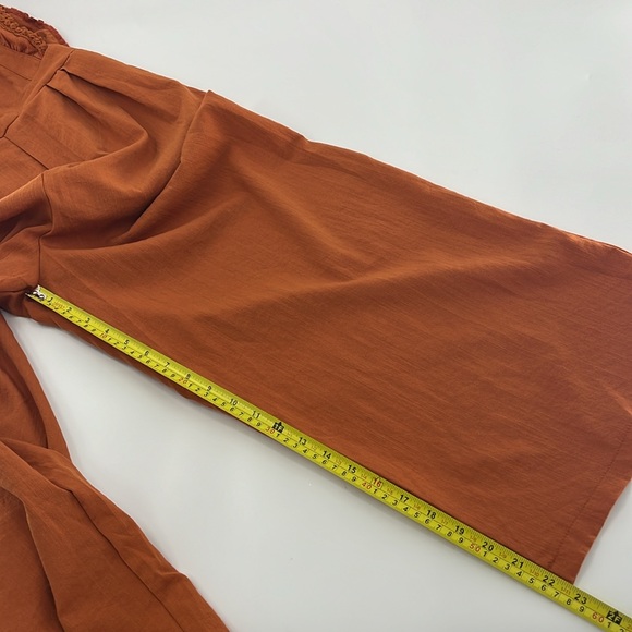 NO TAG Women’s Terracotta S/M Loose Fitting Midi Jumpsuit EUC - Picture 7 of 14